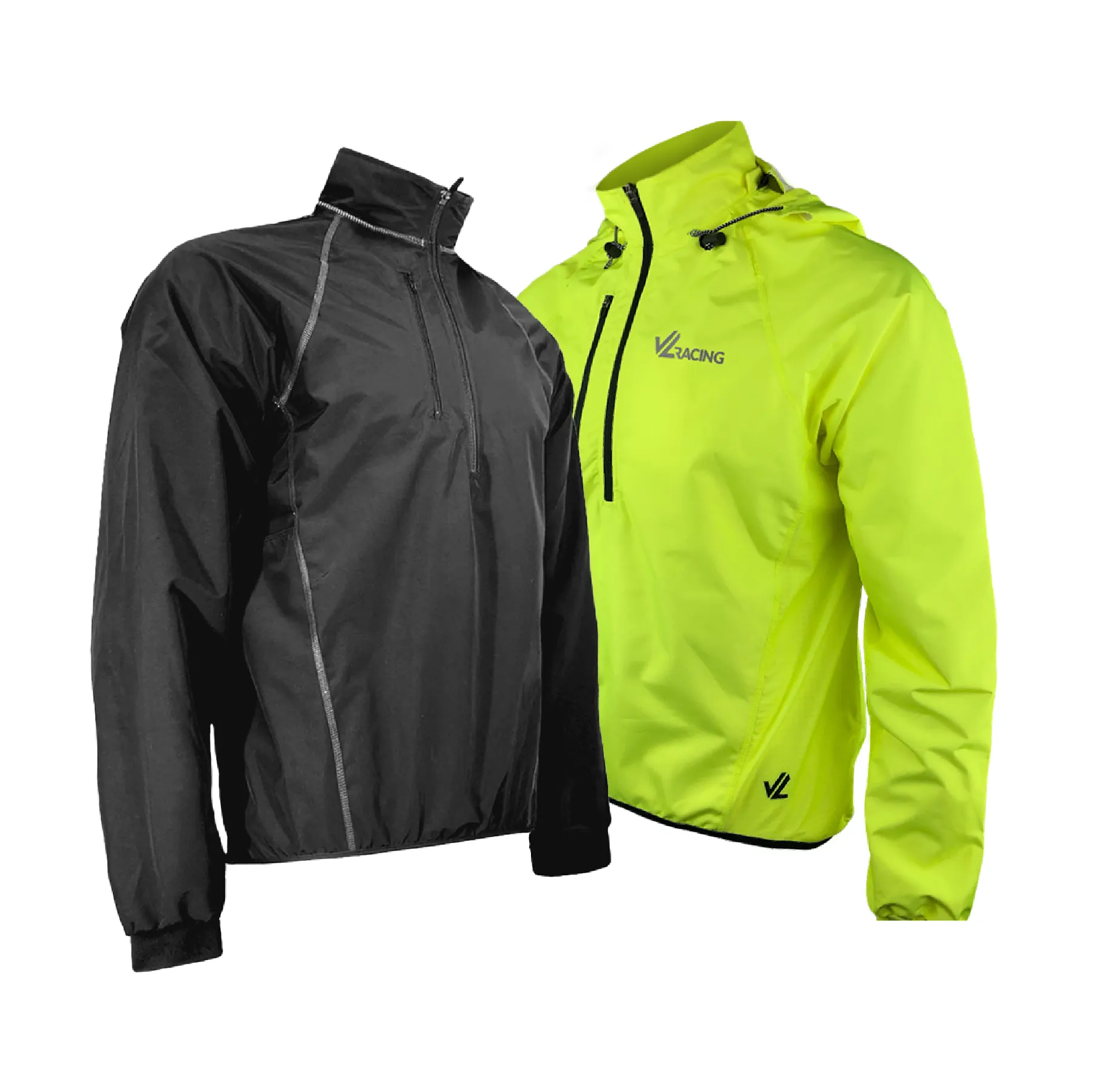 *Training Gear - Does NOT contain team logos* Unisex Classic Sequel Rower Midweight Jacket Black/Hi-Viz - GREAT MIAMI CREW