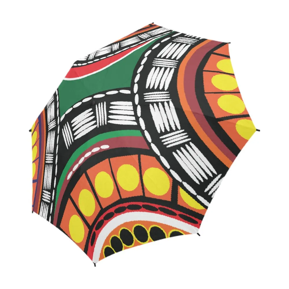 Tribal Semi-Automatic Foldable Umbrella (Model U05)