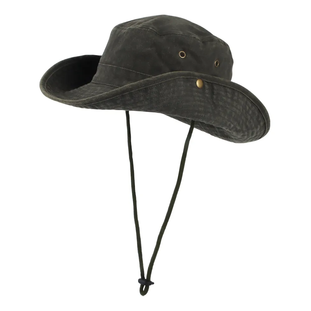 Wide Brim Boonie Bush Hat Fishing Hiking Hat Safari Cap Outdoor AP80241