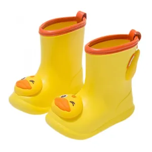 Yellow 180Boys Girls Cartoon Cute Dinosaur Rabbit Children Rain Shoes Waterproof Pvc Rubber Non-slip Soft Toddler Kids Casual Rain Boots